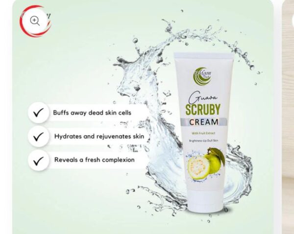 MOON TOUCH Deep Pores Cleaner Guava Scruby Cream - Brighten Dull Skin 1OOML: