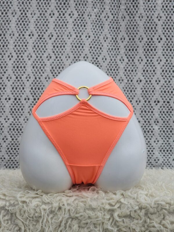 Bikini Bottom Sexy Solid Bikini bottom Halter Metal Ring Buckle Bandage Women  New Low Waist Triangle Swimwear Push Up Bathing 