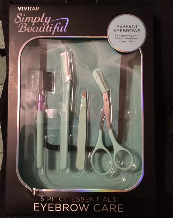 Eyebrow Grooming Care Kit Scissors Tweezers Brush Hair Removal Tool Set