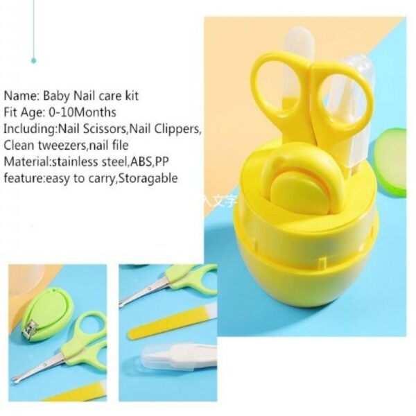 4pcs Children's Health Care Kits Children's Nail Care Set Kids Finger Clipper Scissors Nail Clipper Cartoon Animal Travel Storage Box - Image 2