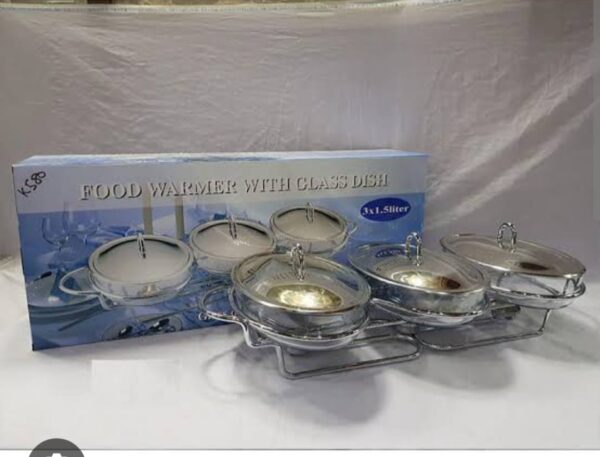 3 pieces Stainless steel Chafing Dish, Food Warming Buffet Serving Pot:
