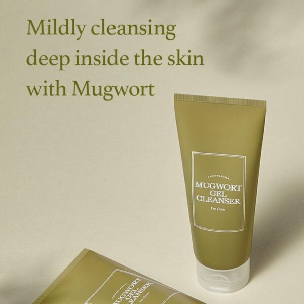 I'm from Mugwort Gel Cleanser 150ml, Mugwort 60%, Calming, Soothing, Mild low pH Korean Face Wash for Sensitive Skin, Irritated Skin, Herbal, Hypoallergenic, Vegan - Image 6
