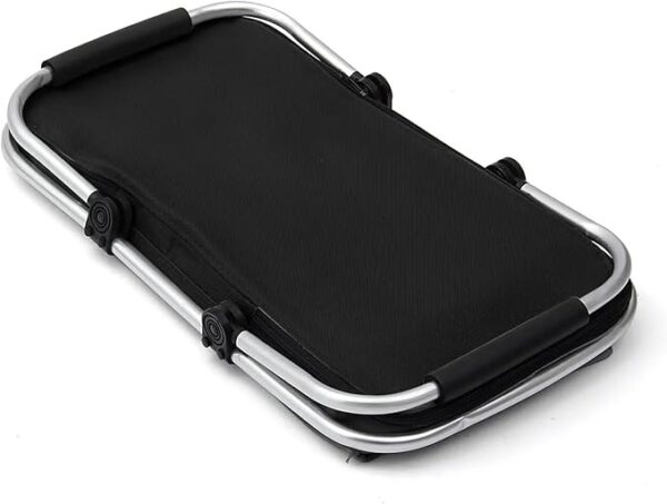 Portable Folding Basket Aluminum Frame Basket Storage Basket Large Capacity : - Image 2