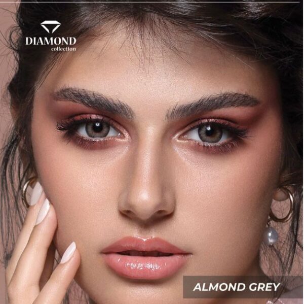 Bella Diamond Almond Grey Contact Lenses.