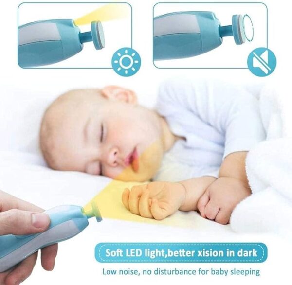 Electric Nail File Drill for Baby No Sharp Claws Hurt, 6 in 1 Safety Cutter Trimmer Clipper for Toes and Fingers. - Image 2