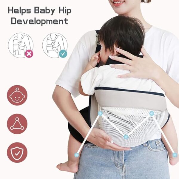 Baby Carrier Sling Wrap for 0 to 36 Months Infants: Comfortable, Hands-Free, Ergonomic | Baby Carrier Ring Sling Wrap (0-36 Months, Pink) - Image 5