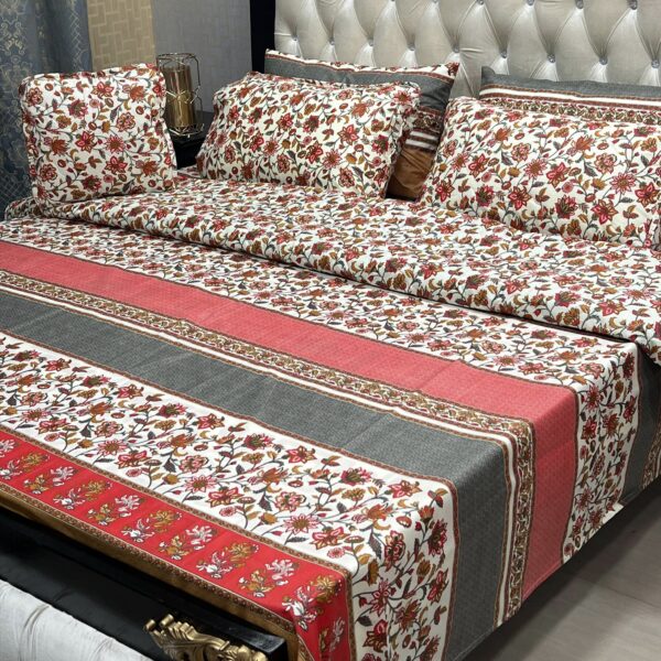 *7Pc Printed Comforter Set*(Cotton Mix) - Image 7