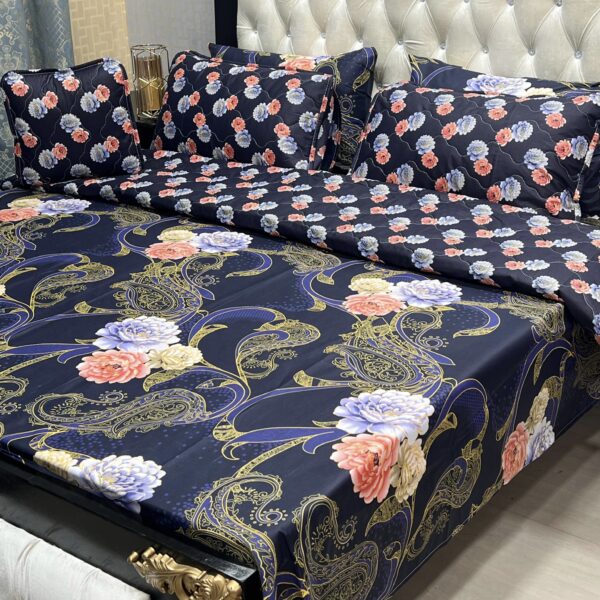 *7Pc Printed Comforter Set*(Cotton Mix) - Image 4
