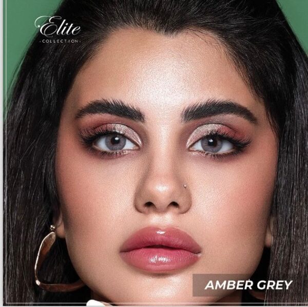 Bella Elite Amber Grey Contact Lenses.