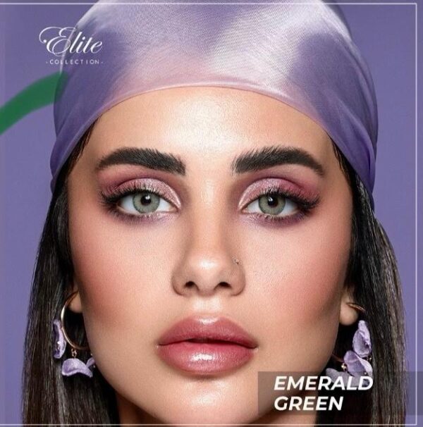Bella Elite Emerald Green Contact Lenses.