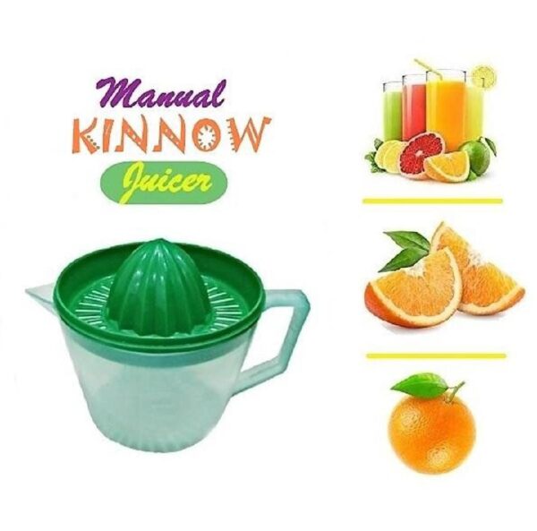 Citrus Orange Juicer, Lemon Manual Hand Squeezer Lime Press Anti-Slip Lid Rotation Reamer with Strainer and Container.