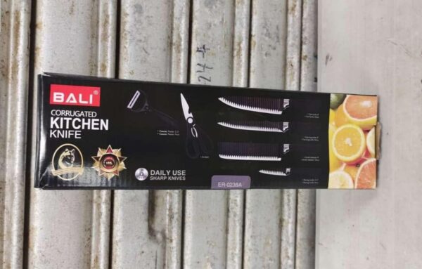 Wosta High-Carbon Stainless Steel Kitchen Knives - 6 Pcs Set (Black) - Image 3