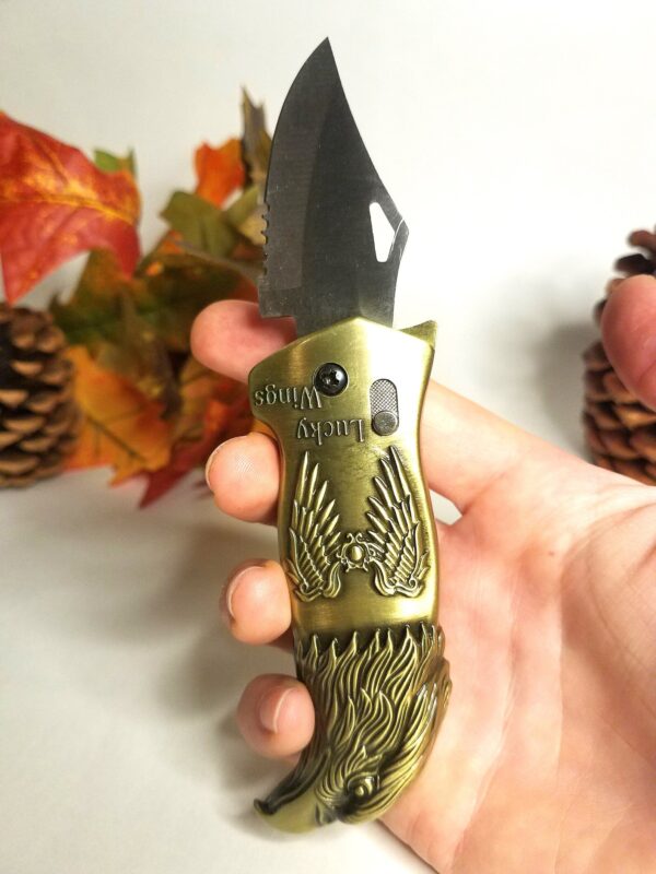 Eagle Lighters with a One-Click Ejection Knife Design, Cool Case for Gift, Refillable Butane Lighters for Birthday, Candle, Camping & Daily Use. - Image 5
