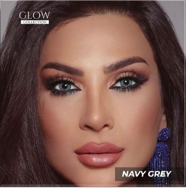 Bella Glow Navy Gray Contact Lenses.
