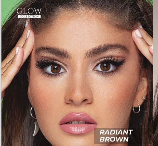Bella Glow Radiant Brown Contact Lenses.