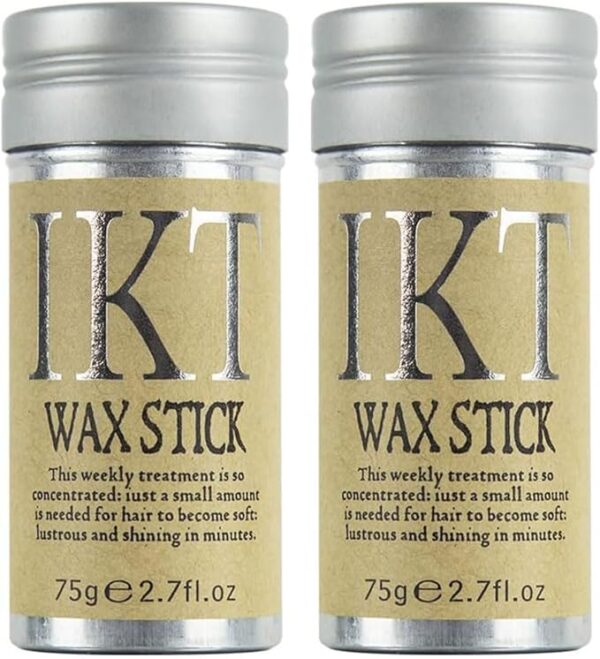 Hair Wax Stick Strong and Long-Lasting Hold Non-greasy Styling Wax for Flyaways Edge Frizz Hair Suitable for Unisex-75g, botanical ingredients, Softens the style, adds shine Hair Wax Stick.