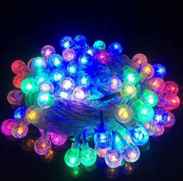 20feet LED Cherry Balls Fairy Lights Battery Operated- LED String Lights for Room Decoration - Decoration Light Night Lamp Patio Home Party Bedroom Wedding LED Fairy Lights String Garland Christmas Waterproof Holiday LED Globe String Lights - Image 3