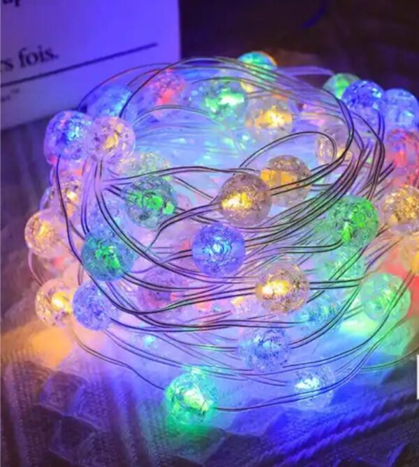 20feet LED Cherry Balls Fairy Lights Battery Operated- LED String Lights for Room Decoration - Decoration Light Night Lamp Patio Home Party Bedroom Wedding LED Fairy Lights String Garland Christmas Waterproof Holiday LED Globe String Lights - Image 6