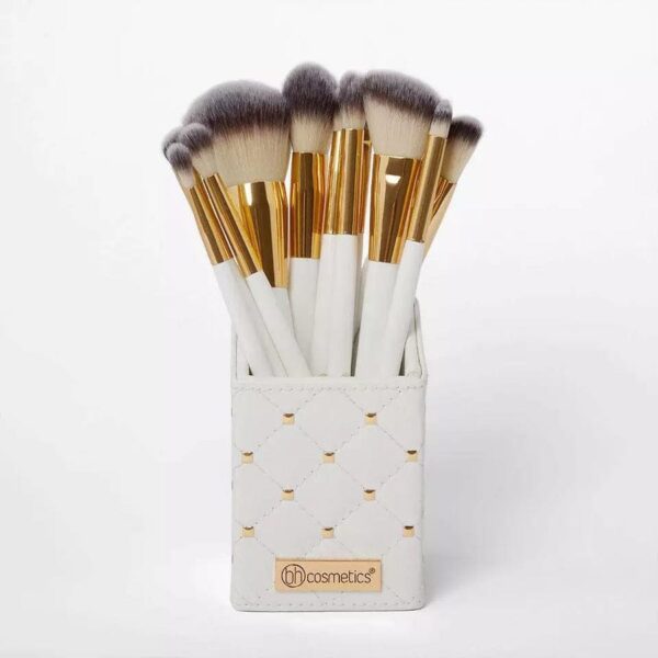 BH Cosmetics - Pink Studded Elegance 12 Piece Brush Set with a Brush Stand - Image 3
