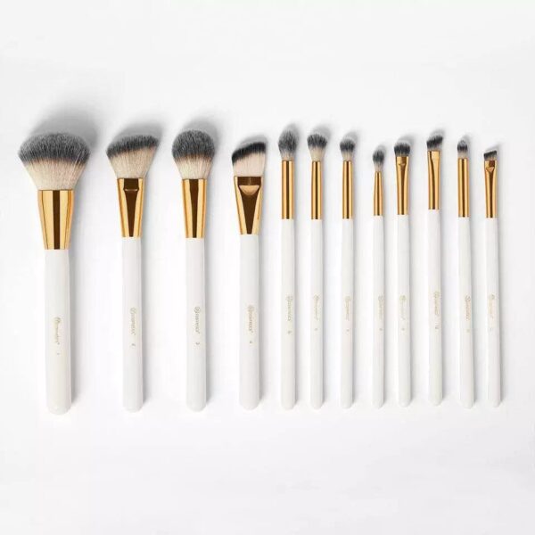 BH Cosmetics - Pink Studded Elegance 12 Piece Brush Set with a Brush Stand - Image 4