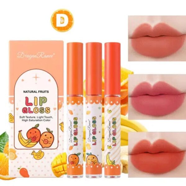 Dragon Ranee 3PCS New Velvet Matte Lip Gloss Waterproof Long Lasting Lip Balm Moisturizing Makeup 1.5g*3 :AVAILABLE IN 4 SETS IN 12 SHADES - Image 7