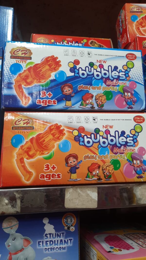 Mini Machine Bubble Gun Bubble Gun Kids Gatling Toys Summer Automatic Soap Water Gatling Bubble Machine Children Indoor Outdoor Toy Blower Bubbles (Random Color) - Image 2