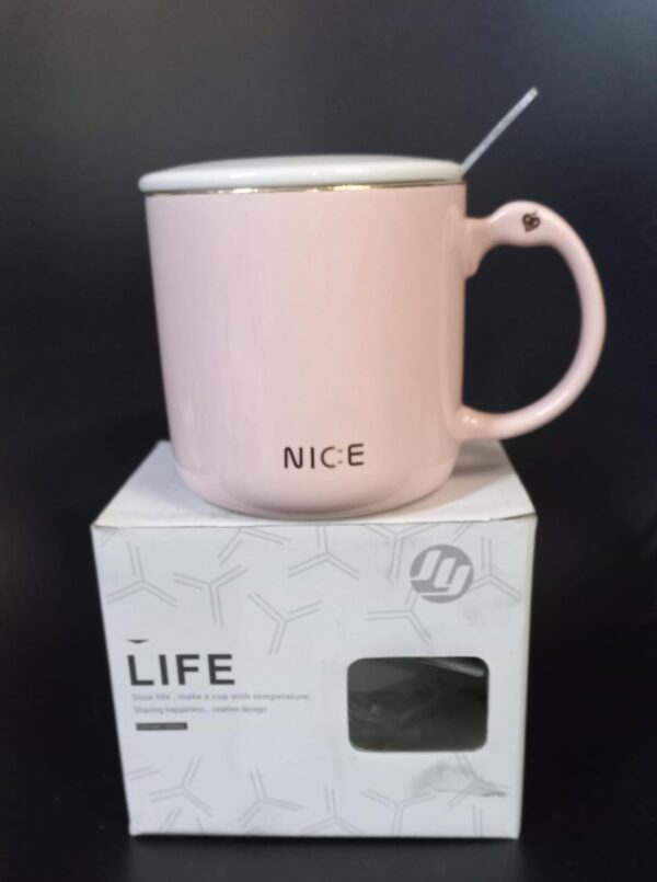 Ceramic mug with Spoon Water Cup Lightweight Elegant Landscape Pattern Water Mug(AVAILABLE IN 15 DESIGNS) - Image 3