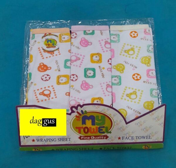 Baby's soft face towel.Cute cartoon design multi - functional towel, bath towel
