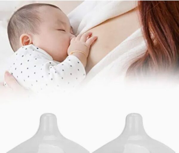2 PCs Washable Soft Breast Cover for mothers Silicon Breast Feeding Nursing Cover Breast Cover for Girls Silicon Breast Feeding Nursing Cover for Girls Fast feeding pacifier for nursing moms, Feeding nipples for cracked breasts | Easy feeding breast protection: - Image 3