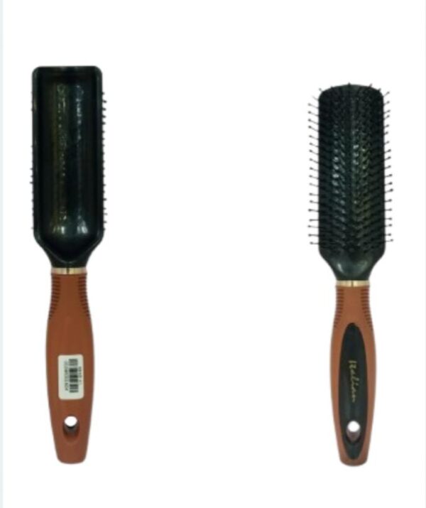 Medium Flat Hair Brush , Soft Ball Tip Nylon Bristles Flat Brush
