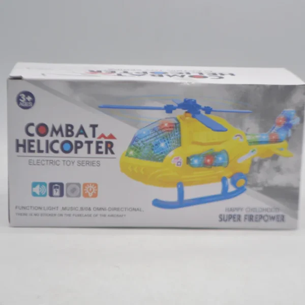 Bump and Go Helicopter (Lights and Music) Cell Operated,Box packed