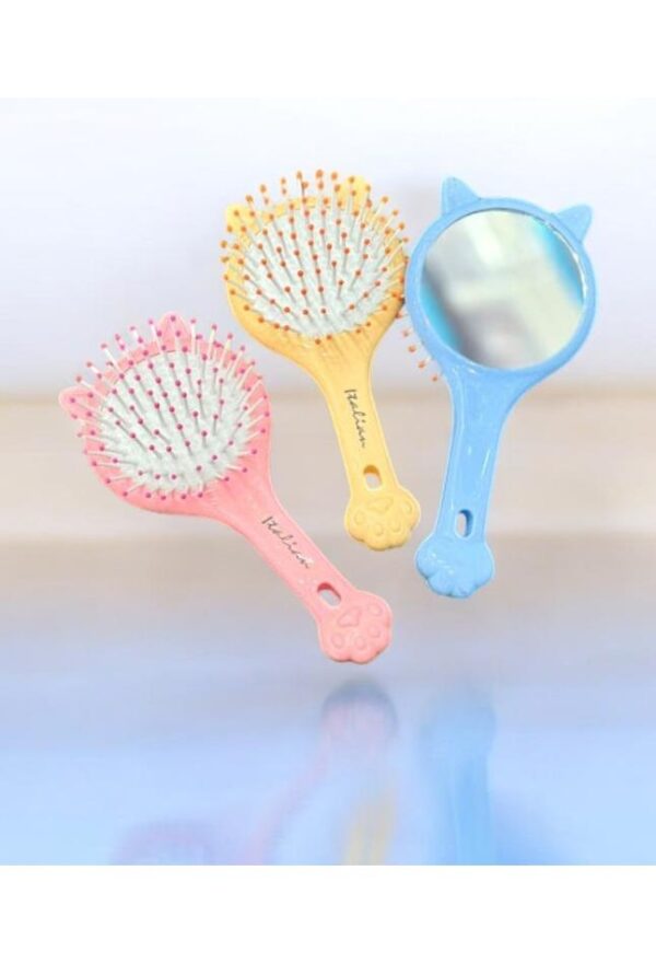 Baby HAir Brush With Mirror(3 Colors Available): - Image 3