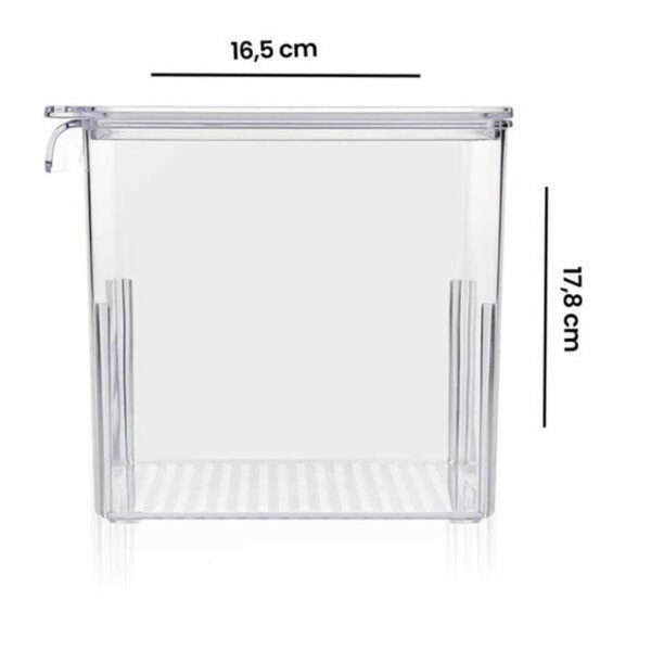Primanova Refrigerator Organizer with CoverM-E73-10-16 Transparent 165*178*160 MM: - Image 2