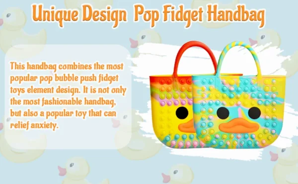 Push Pop It Duck Shape Hand Bag