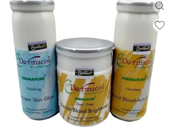 Dermacos Face Skin Polish and Bleach 3-in-1 Set - Ultimate Skin Brightening and Smoothing