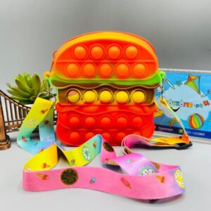 Pop It Burger Shape Zipper Bag: