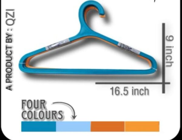Multicolor Smart Plastic Hangers Pack of 6 -for Clothing (16.5  inches Wardrobe Organizer Hanger)