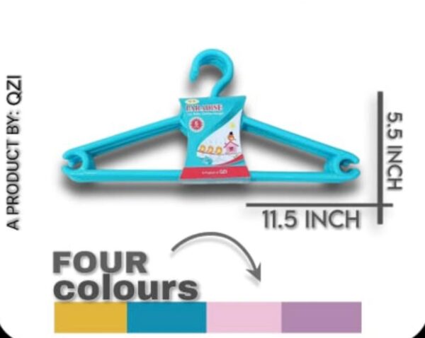 Multicolor Smart Plastic Hangers Pack of 6 -for Clothing (11.5 inches Wardrobe Organizer Hanger)