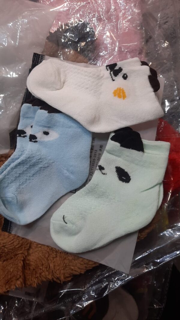 Cotton Baby Socks Animal Printed Newborn Baby Girl/ Boy Socks(Pack Of 3)