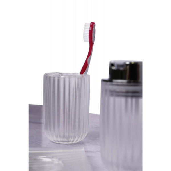 Primanova Polar Toothbrush Holder, Transparent (D-20652 Natural Grey): - Image 2