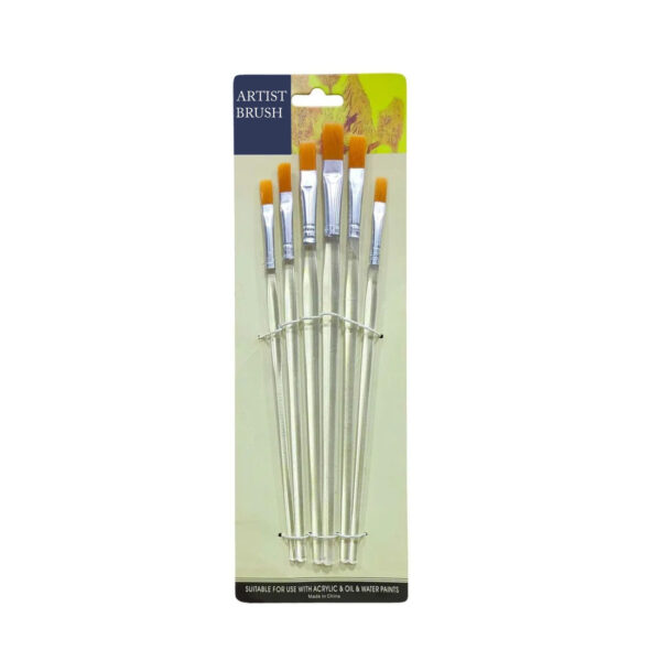 Transparent Flat Brushes Pack of 6 - Image 2