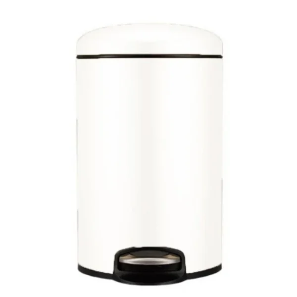 Eko Maggy Stainless Steel Round Step Waste Bin EK9213-White(12 -Liter):