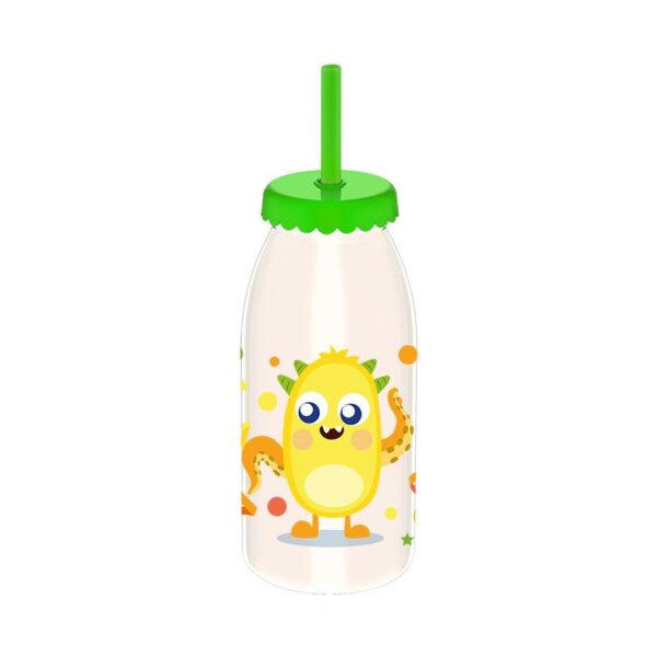 QLUX BOTTLE WITH STRAW 400ML PLASTIC L-00756