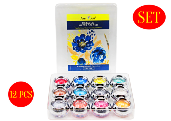 Metallic Watercolor Paint Set Of 12 - Image 2