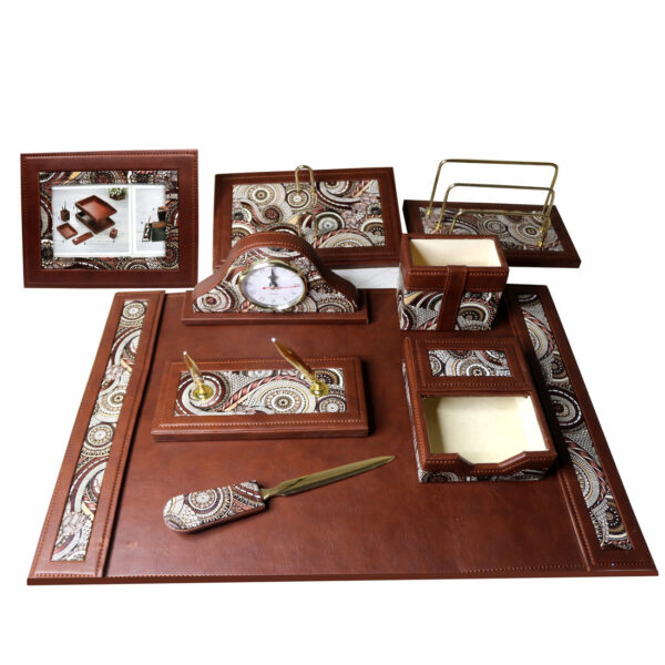 Sensa Luxury Executive Wooden Table Organizer 11 pcs Set.