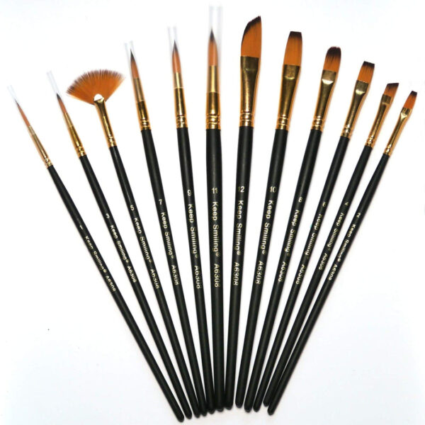 Keep Smiling Mix Artist Brush Set 12Pcs - Image 5