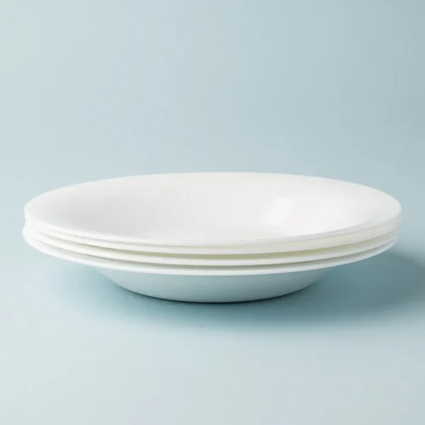 AZG402 Golden .Opal Harena Plain White Soup Plate