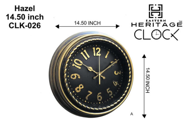 HERITAGE WALL CLOCK HAZEL 14.5Inch Item Code: CLK-026