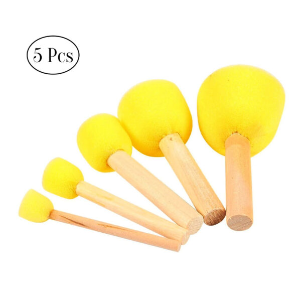 Keep Smiling Foam Brush Round Yellow 5pcs