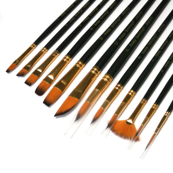 Keep Smiling Mix Artist Brush Set 12Pcs - Image 4